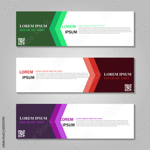 Vector abstract design web banner template. Web Design Elements - Header Design. 