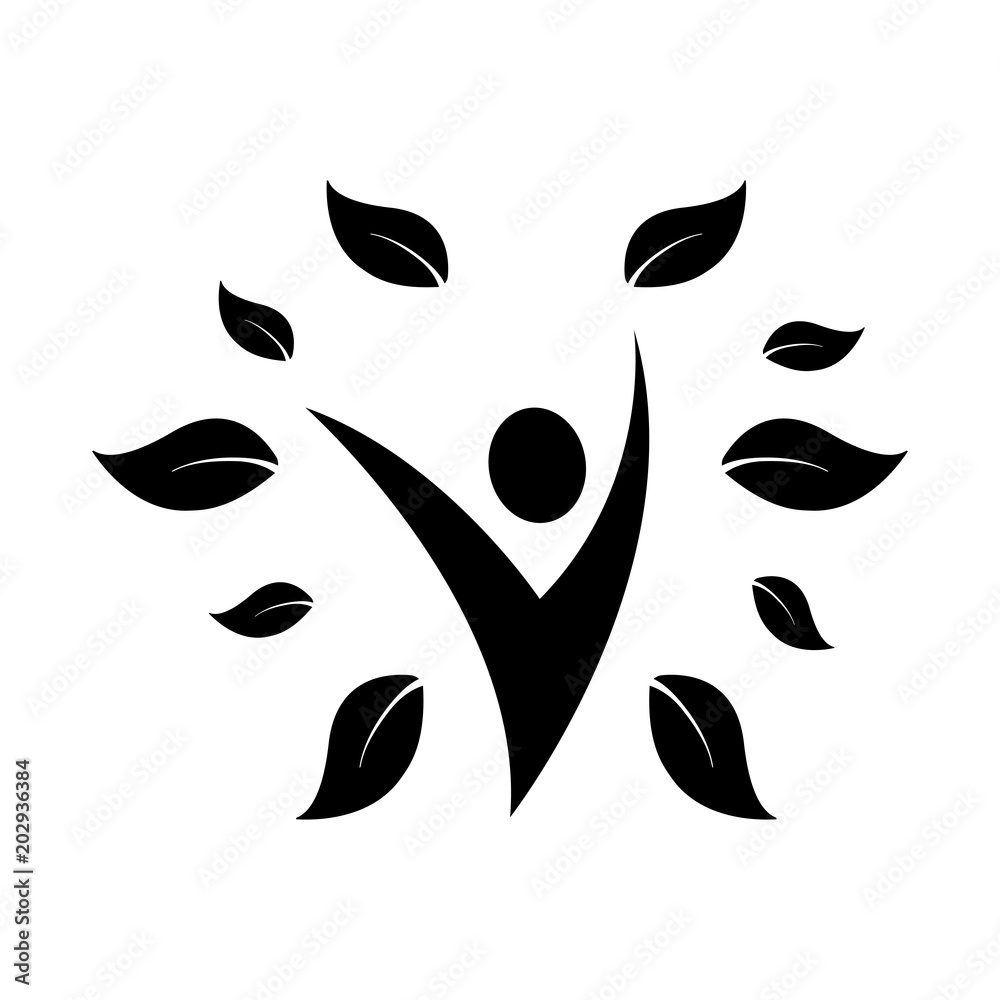 Eco people icon vector Eco people icon vector