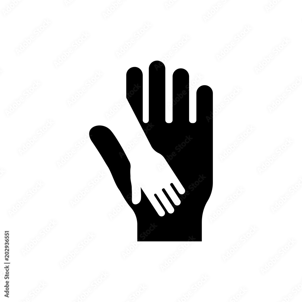 parent and baby hand logo, vector illustration parent and baby hand logo, vector illustration