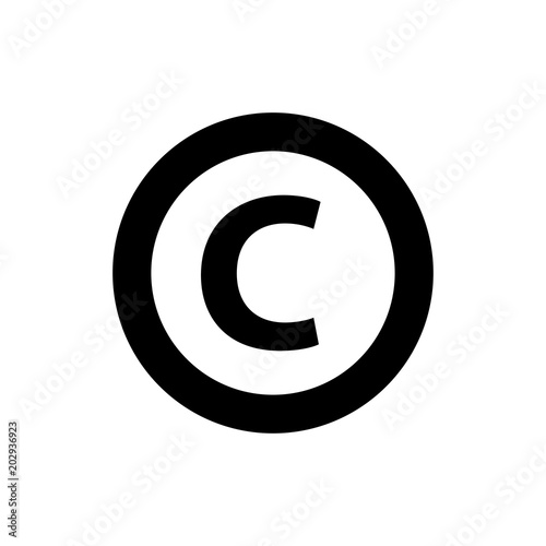 Copyright symbol isolated on white background. Vector illustration, EPS10.