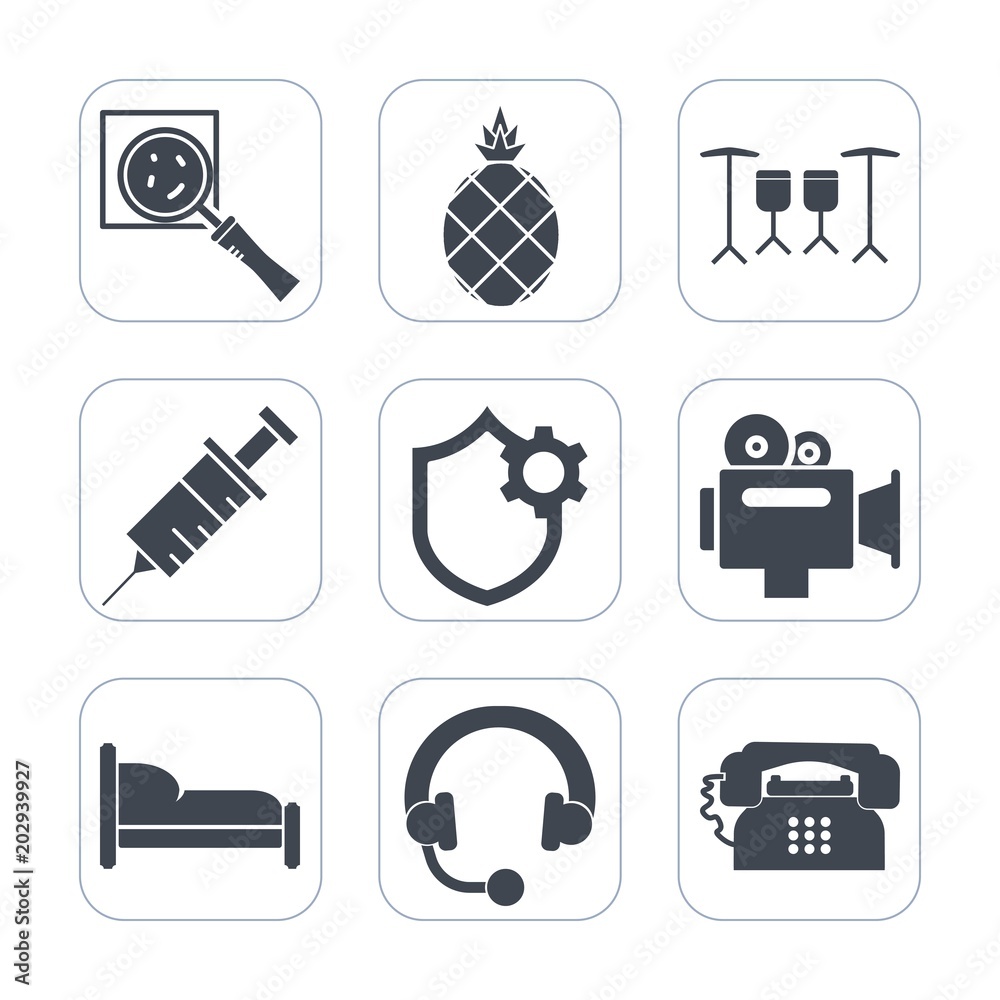 Premium fill icons set on white background . Such as medical, security, dentistry, medicine, green, zoom, magnifying, bedroom, equipment, headphone, fruit, audio, drill, find, dental, instrument, diet Premium fill icons set on white background . Such as medical, security, dentistry, medicine, green, zoom, magnifying, bedroom, equipment, headphone, fruit, audio, drill, find, dental, instrument, diet