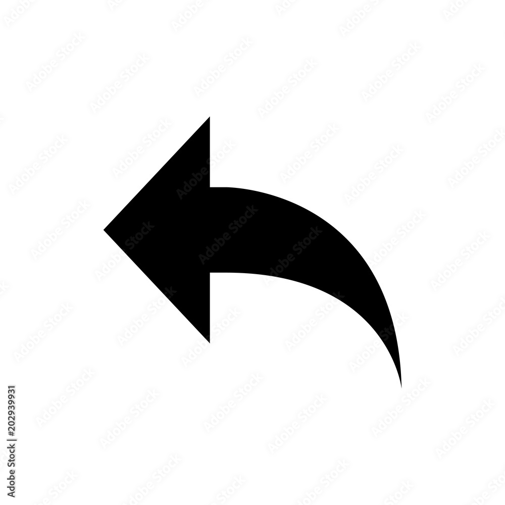 back icon, vector illustration. back button icon vector. back arrow icon  Stock Vector