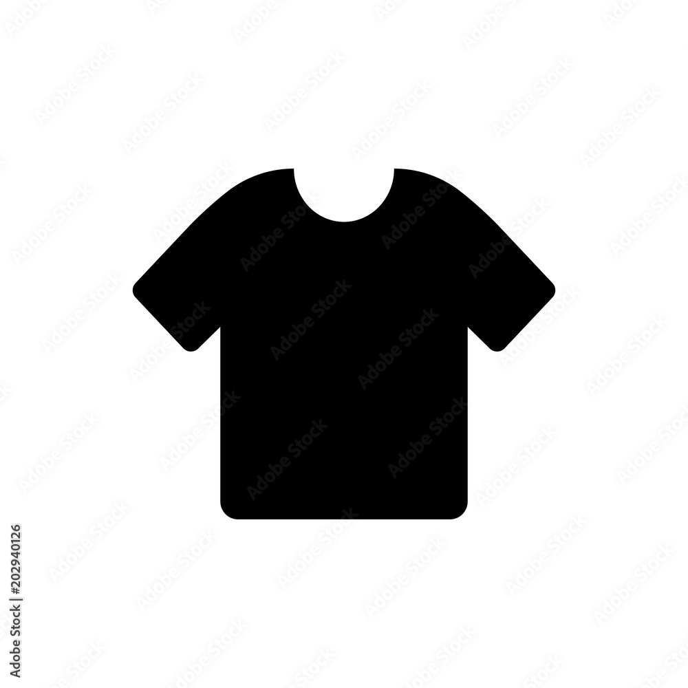 T-shirt Icon Vector. Simple flat symbol. Perfect Black pictogram illustration on white background. T-shirt Icon Vector. Simple flat symbol. Perfect Black pictogram illustration on white background.