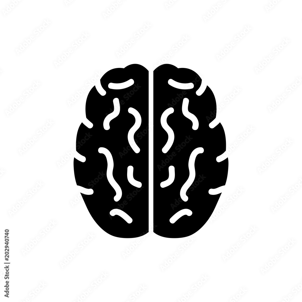 Brain, mind or intelligence flat icon for apps and websites Brain, mind or intelligence flat icon for apps and websites