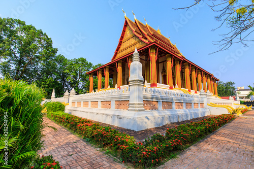 Wat Phra Keo, Buddhist temple in Vientiane capital of Laos.