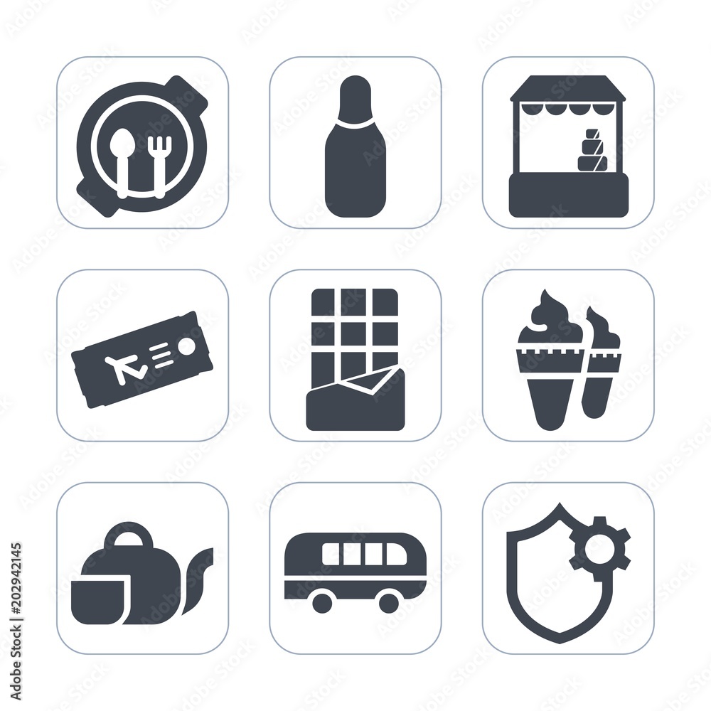 Premium fill icons set on white background . Such as chocolate, dessert, dish, supermarket, internet, plate, travel, sport, road, airplane, security, tea, ticket, grocery, customer, ice, drink, sweet Premium fill icons set on white background . Such as chocolate, dessert, dish, supermarket, internet, plate, travel, sport, road, airplane, security, tea, ticket, grocery, customer, ice, drink, sweet