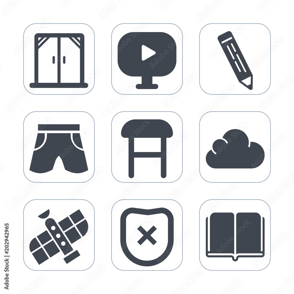 Premium fill icons set on white background . Such as house, wear, space, textbook, frame, clothing, education, pencil, sign, glass, interior, closed, planet, protection, template, button, modern, pen Premium fill icons set on white background . Such as house, wear, space, textbook, frame, clothing, education, pencil, sign, glass, interior, closed, planet, protection, template, button, modern, pen