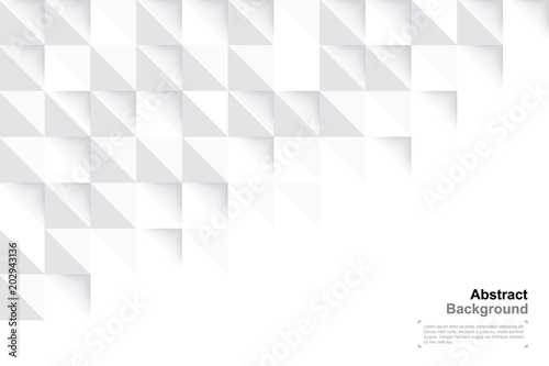 3D geometry background in paper art style. Abstract minimal pattern and texture for background. Vector illustration.