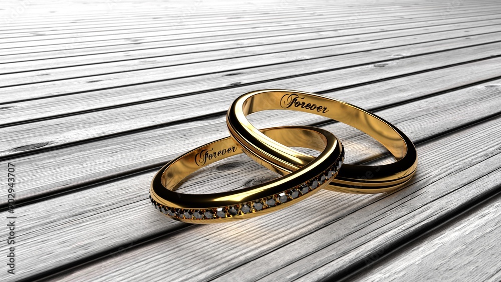 Joined wedding rings deals