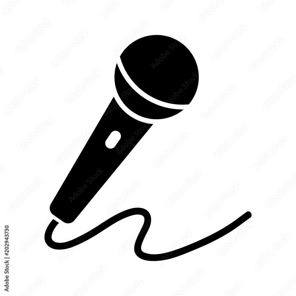 Microphone vector icon, mic symbol. Modern, simple flat vector illustration  for web site or mobile app Stock Vector | Adobe Stock