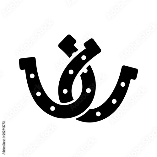 horseshoe icon. Flat illustration vector icon for web