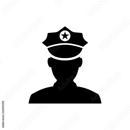 vector illustration modern police of hat icon