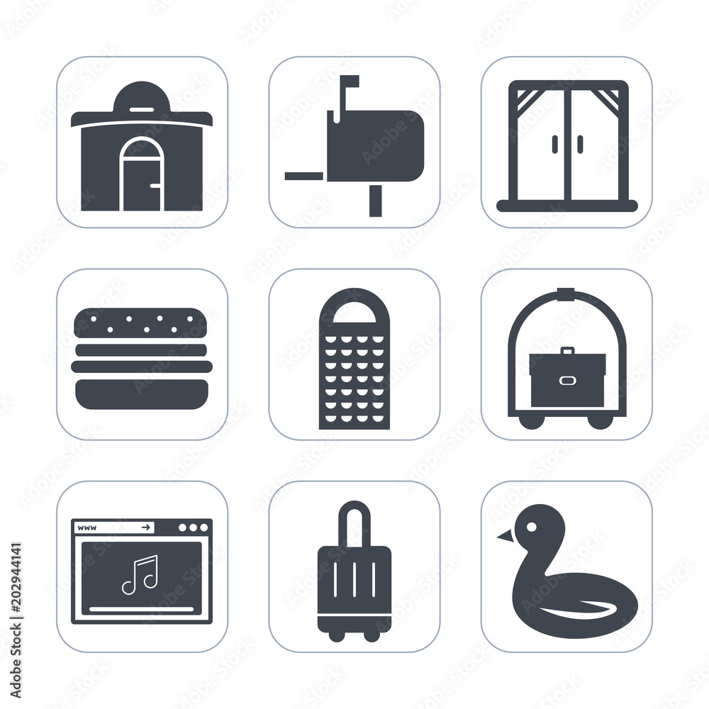 Premium fill icons set on white background . Such as hotel, music, bird, architecture, vacation, building, room, business, cheese, bag, cooking, delivery, food, send, kitchen, luggage, message, post Premium fill icons set on white background . Such as hotel, music, bird, architecture, vacation, building, room, business, cheese, bag, cooking, delivery, food, send, kitchen, luggage, message, post