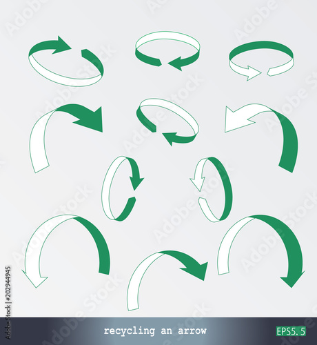 eps Vector image: recycling an arrow 5