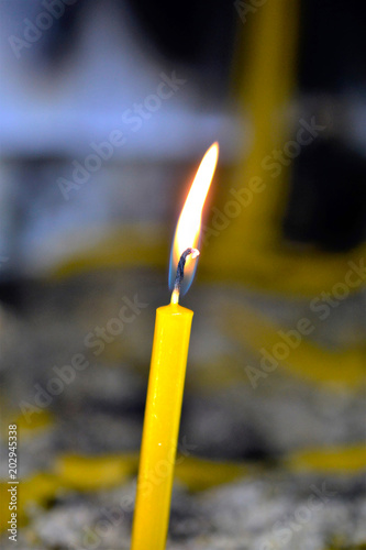 candle in an orthodox church