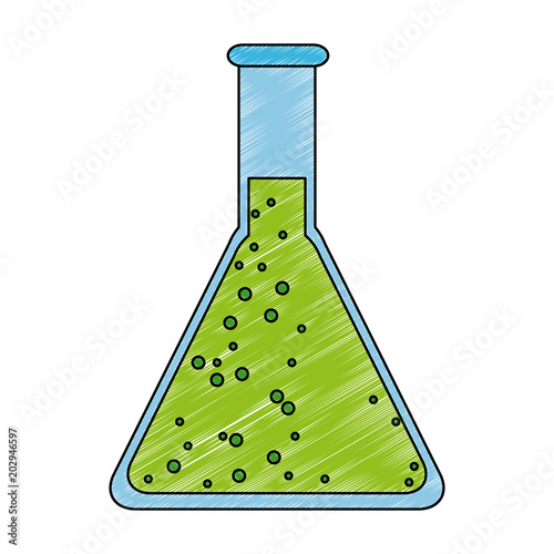 Chemistry lab flask vector illustration graphic design