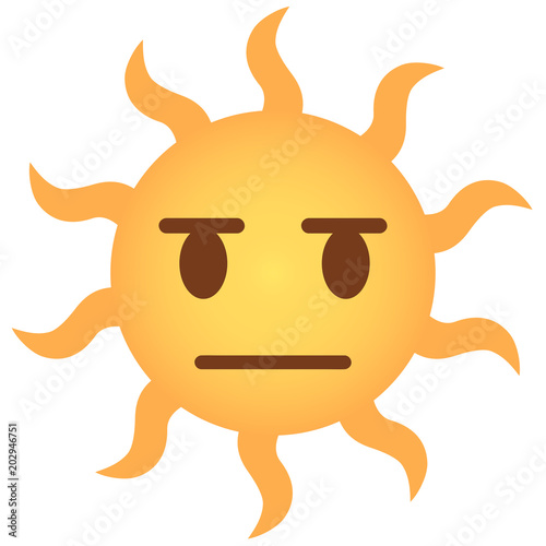 Emoji kritisch - Sonne