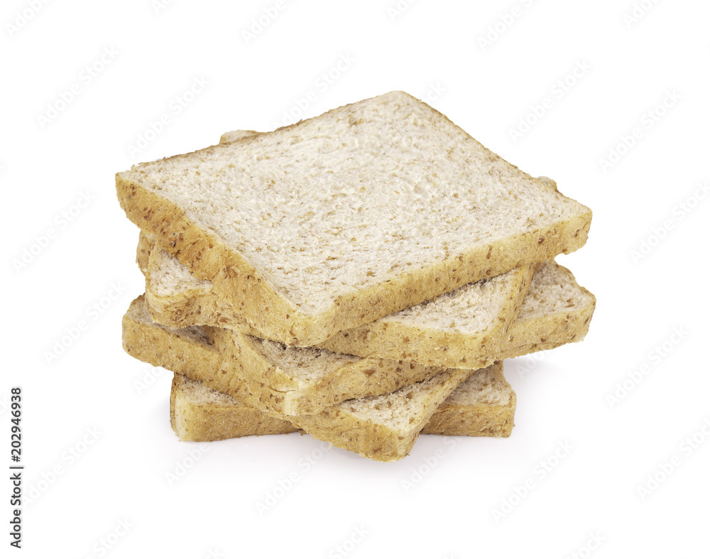 sliced bread isolated on white background sliced bread isolated on white background