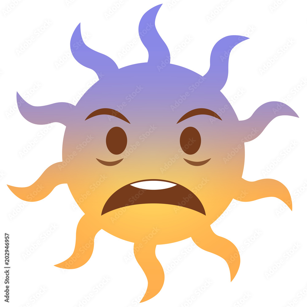 Emoji geschockt - Sonne