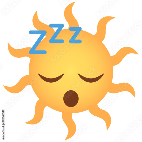Emoji schlafend - Sonne