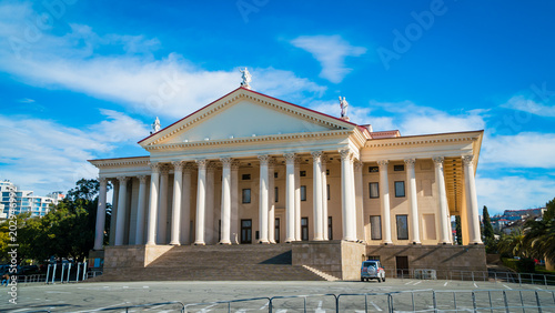 Sochi  RUSSIA - January 06  2018  the Sochi Winter theatre on a Sunny summer day