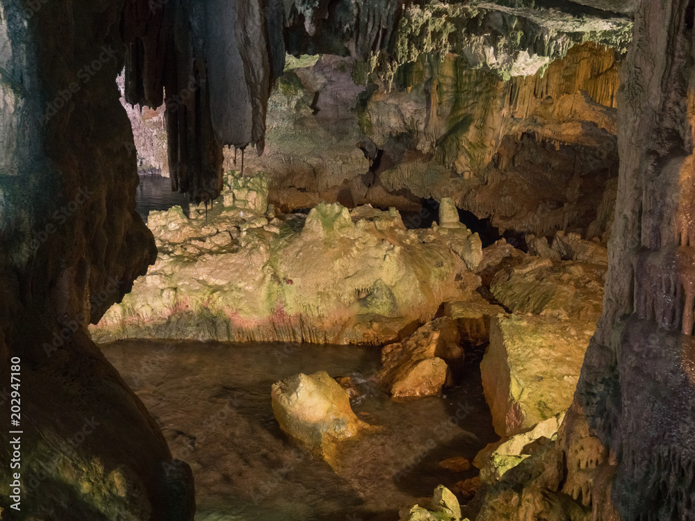 Inside the Nettuno cave in Sardinia