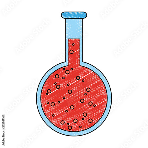 Chemistry lab flask vector illustration graphic design