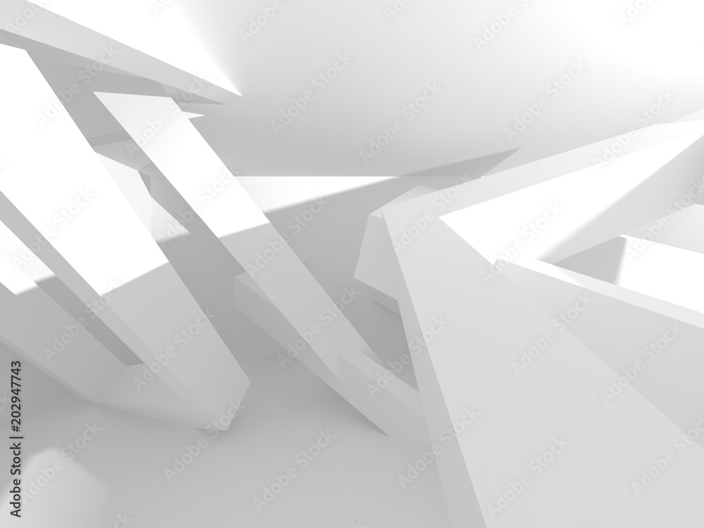 Abstract Modern White Architecture Background