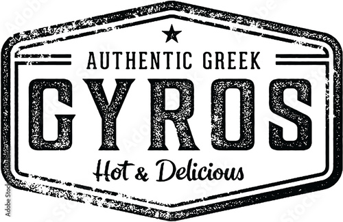 Vintage Greek Gyros Restaurant Sign