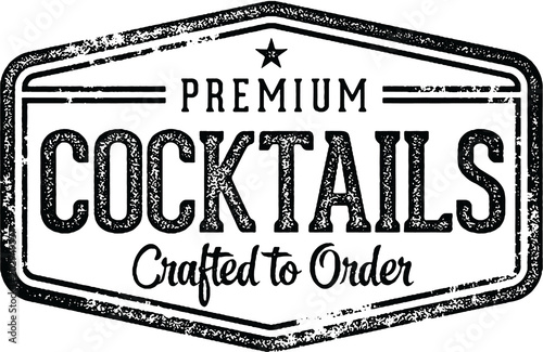 Vintage Cocktails Bar Sign