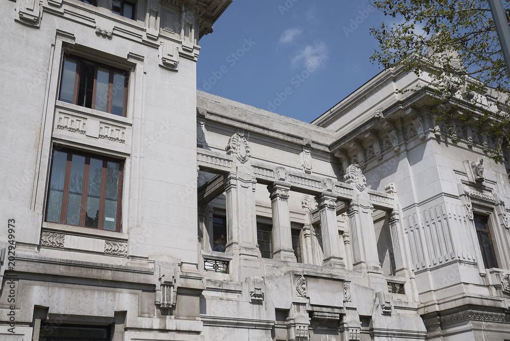 Milan, Italy - April 17, 2018 : View of Stazione Centrale di milano (East side)