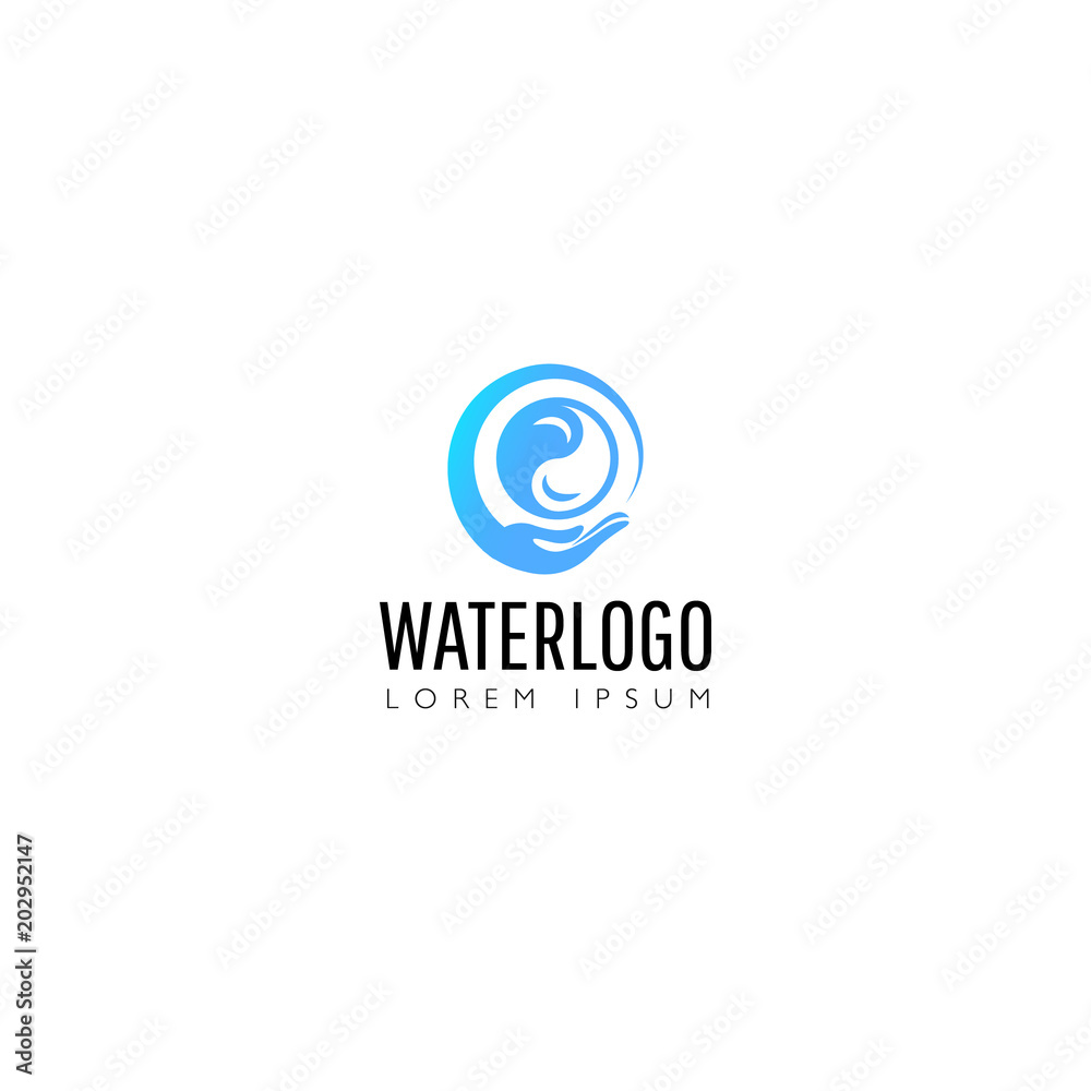 Water drop Logo design vector template. 