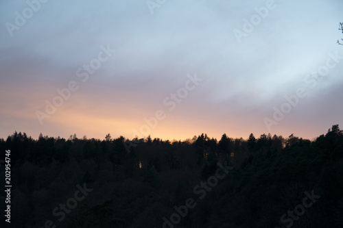 sunset over the forest spessart © Reinhold