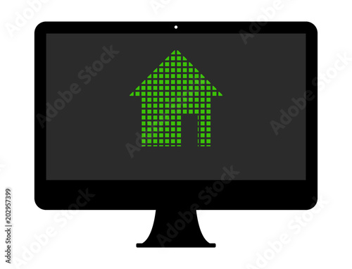 Pixel Icon PC - Haus