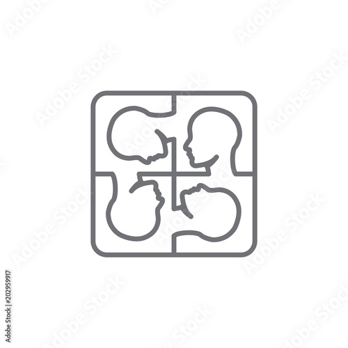 Spokesperson icon - person in a marketing position networks & coordinates with others