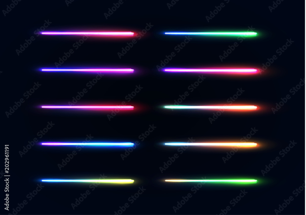 Photography Neon lights tubes set