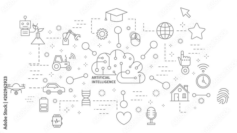 Artificail intelligence concept. Artificail intelligence concept.
