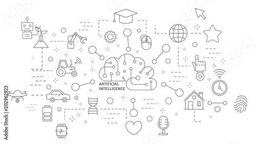 Artificail intelligence concept.