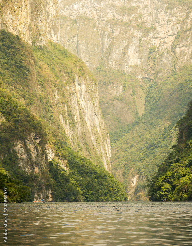 Tourists In Sumidero Canyon Mexico