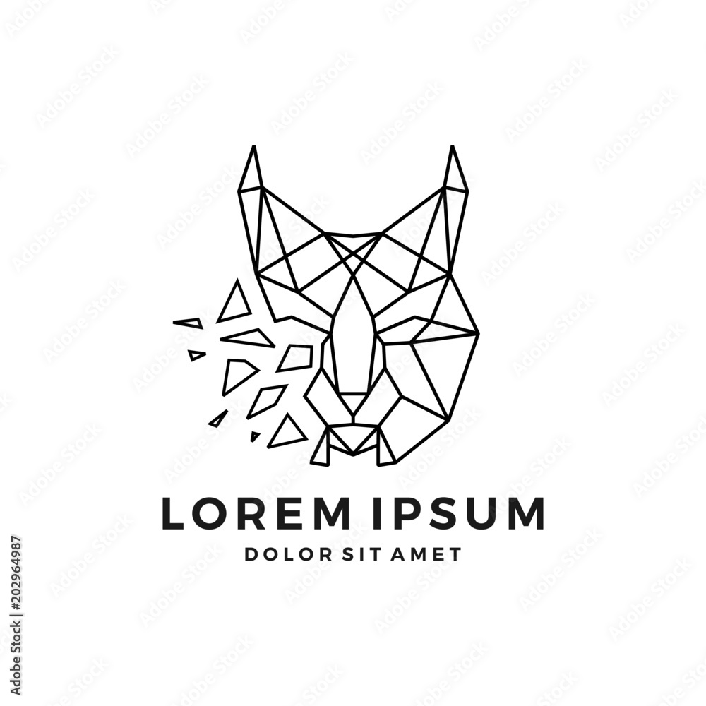 Geometric Lynx Head Logo Vector Icon Line Art Outline Download Stock ベクター Adobe Stock Geometric Lynx Head Logo Vector Icon Line Art Outline Download Stock ベクター Adobe Stock