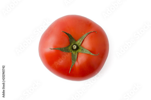 Eine Tomate von oben