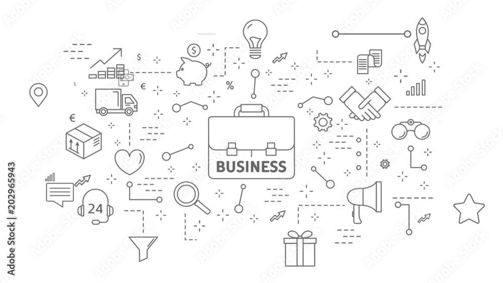 Business concept animation. Business concept animation.
