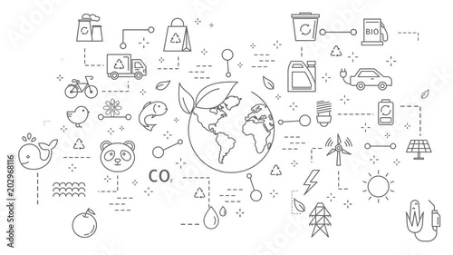 Ecology icons set.
