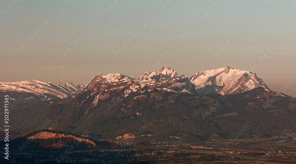 Naklejka premium Apenzell Alps sunrise