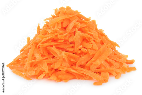 Grated carrot isolated