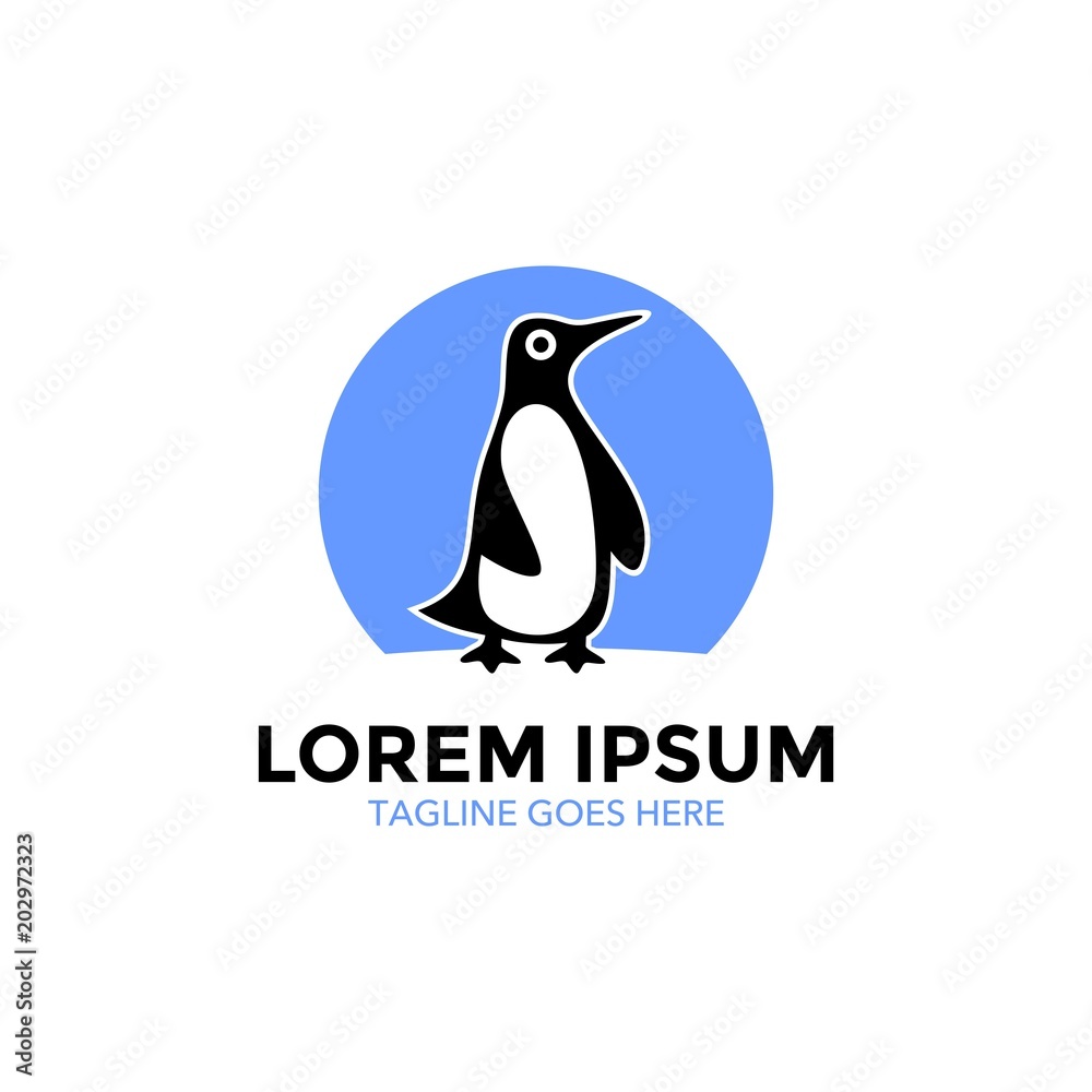 Obraz premium unique penguin logo. vector illustration
