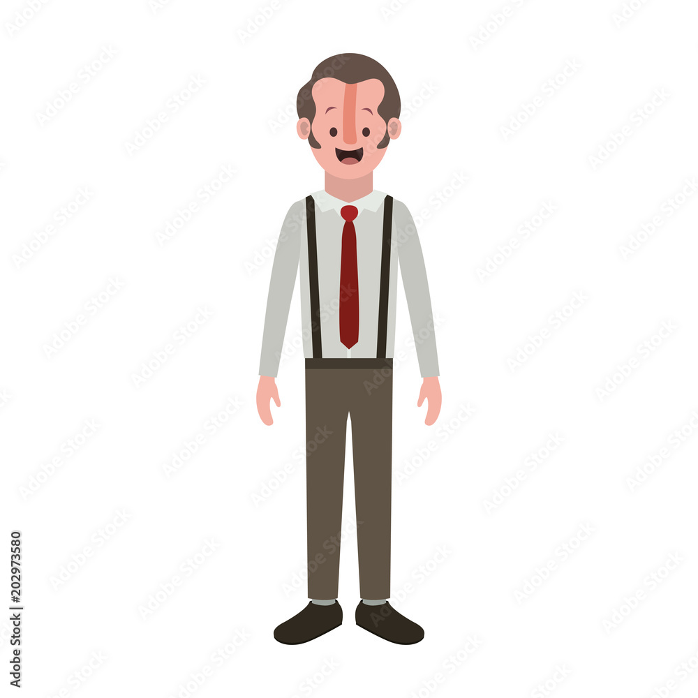 man with old suit with necktie vector illustration design man with old suit with necktie vector illustration design