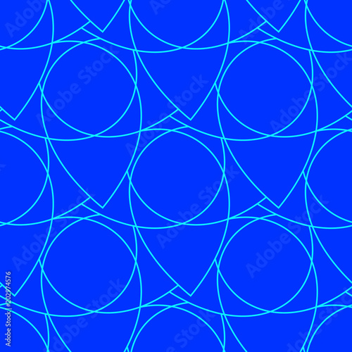 Abstract seamless pattern on the blue background