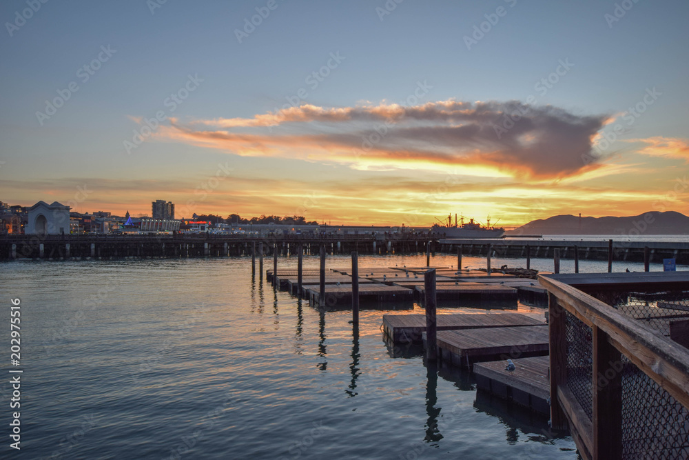 Fototapeta premium coucher de soleil sur San Francisco