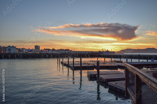 coucher de soleil sur San Francisco